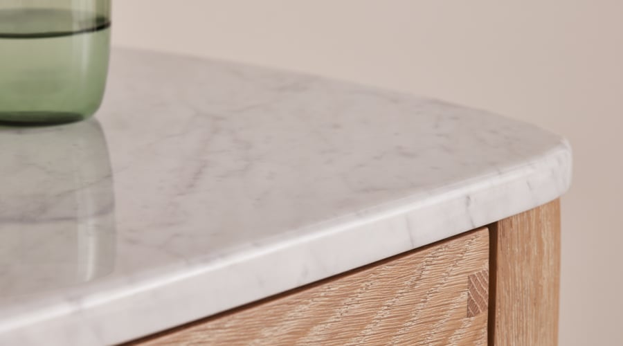 Marmo Desk in Whitewashed Oak