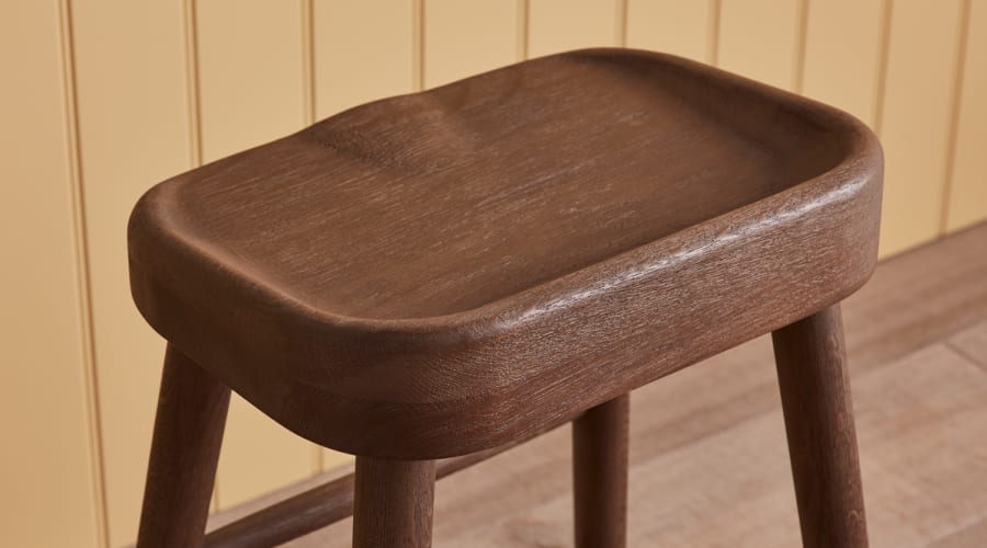 Bumble Kitchen Stool in Dark Oak