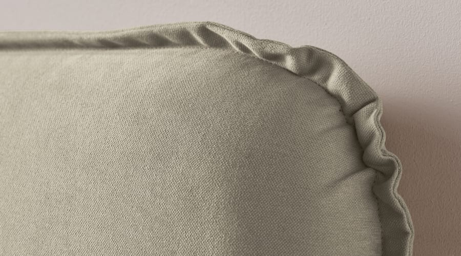 Pillow Talker Headboard in Tea Dunk Beige Slubby Twill