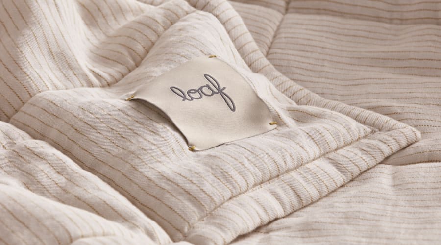 Stripey Slubby Linen Quilt