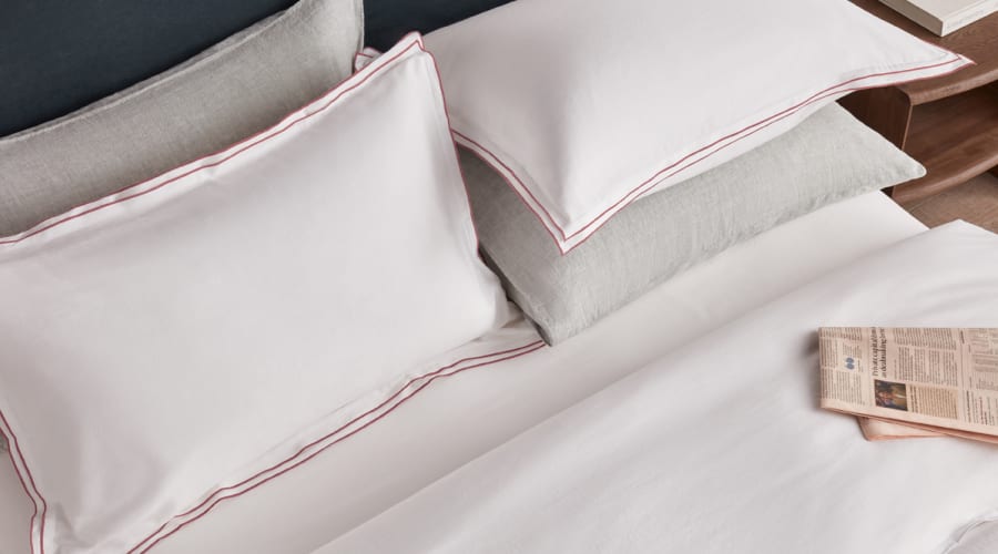Twin Trim Classy Cotton Pillowcases in Pink