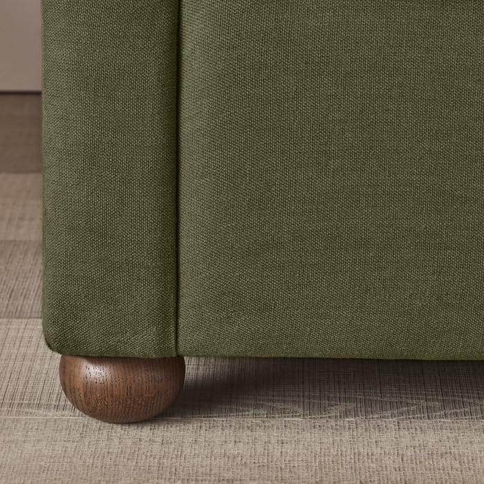 Queenie Sofa Bed in Waxed Jacket Green Linen