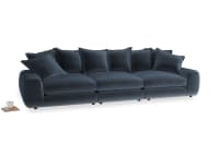 Large Wodge Modular Sofa in Liquorice Blue clever velvet
