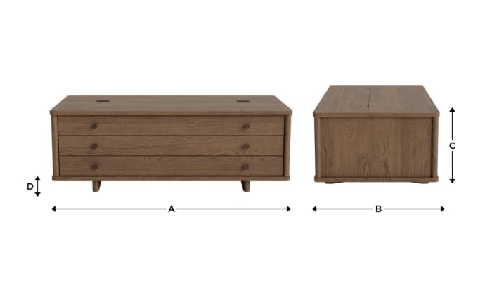 Grand Plan Coffee Table in Dark Oak