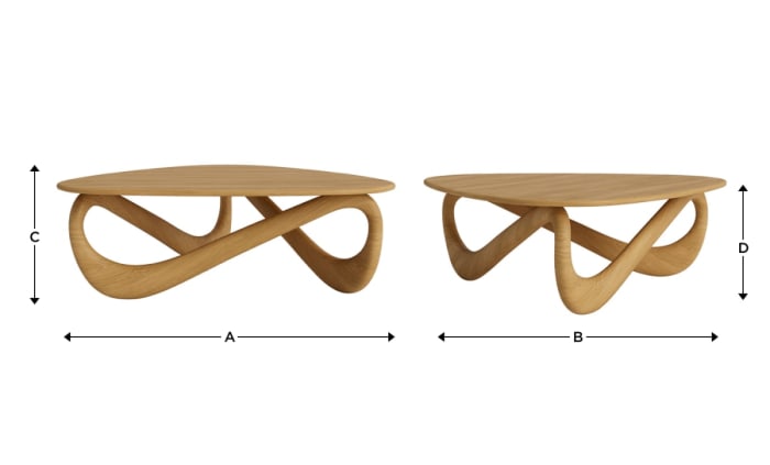 Looper Coffee Table in Light Oak