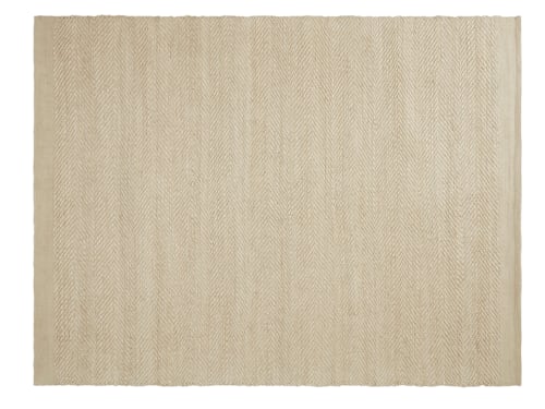 Zigzaggy Jute Rug 200 X 300 cm in Light Natural