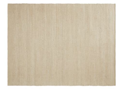 Zigzaggy Jute Rug 200 X 300 cm in Light Natural