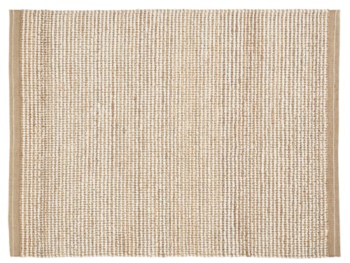 Woolly Jute Rug 140 x 200 cm in Chalk