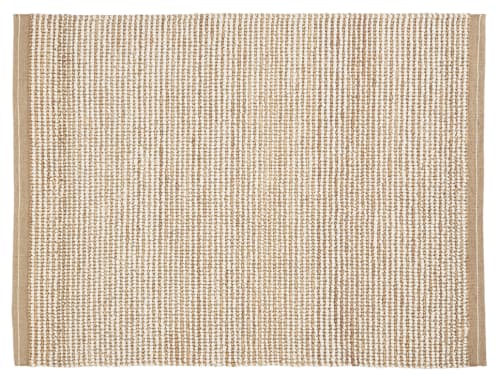Woolly Jute Rug 140 x 200 cm in Chalk