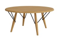 High Wire Coffee Table - Round - Light Oak