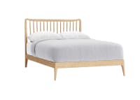 Spindle Bed in Whitewashed Oak Double