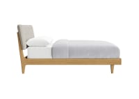 Dr Slow Bed in Natural Linen - Superking - Natural Fabric - Light Oak