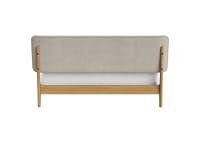 Dr Slow Bed in Natural Linen - Superking - Natural Fabric - Light Oak