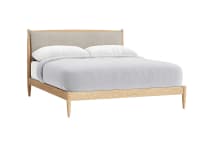 Bagel Bed In Natural Cotten Linen - Superking - Warm Ash