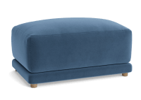Little Softie Footstool - Rectangle - Velvet - Shipping Forecast - Blue