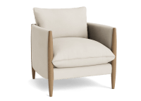 Spencer Accent Chair - Accent Chair - Twill - Whipped Cream - White - Light Oak