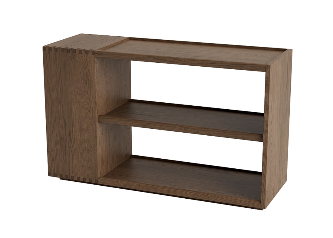 Shelfie Side Table in Dark Oak