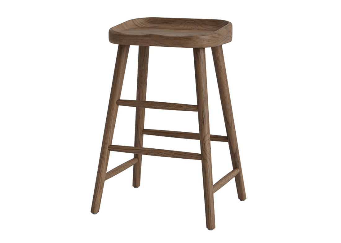 Bumble Kitchen Stool in Dark Oak