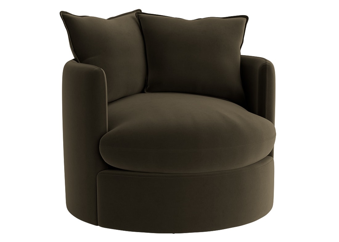 Dunkins Swivel Accent Chair - Accent Chair - Clever Velvet - Wine Bottle