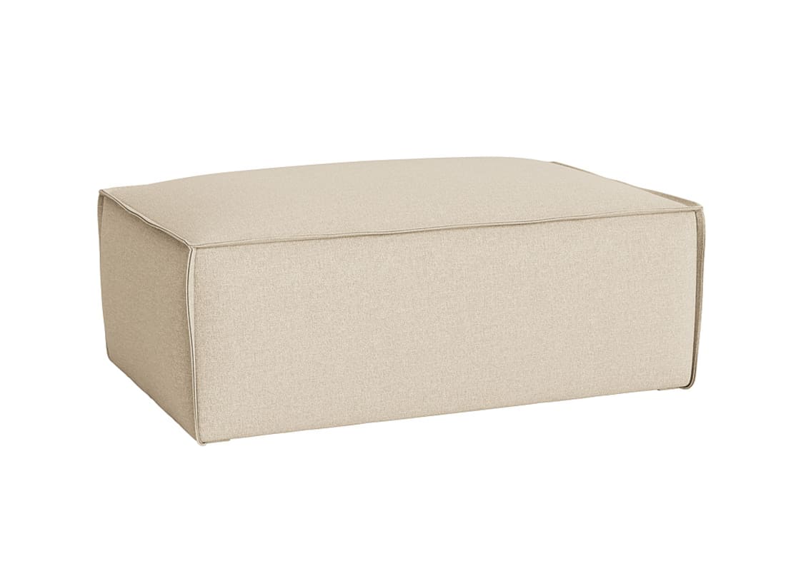 Sundaze Footstool - Rectangle - Clever Slubby Linen - Sandy Shoe
