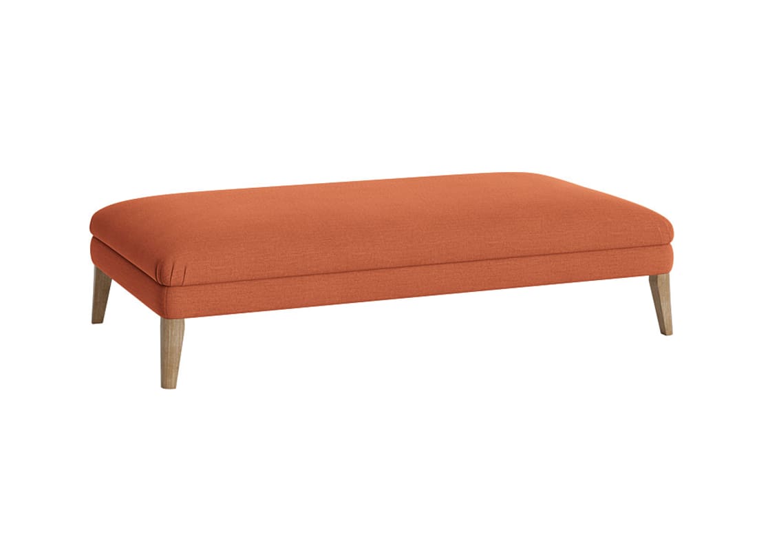 Scuffler Footstool  - Extra Large Rectangle - Clever Linen - Marmalade