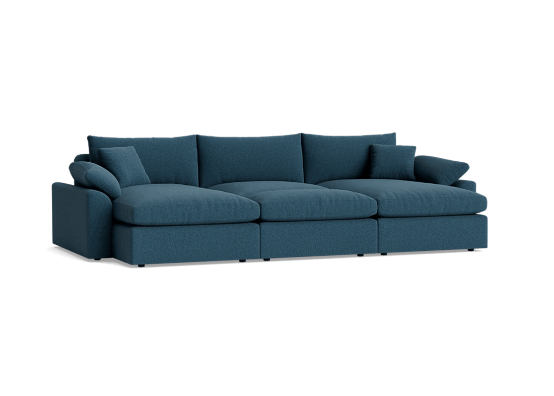 Cuddlemuffin Chaise Movie Sofa - Cinema - Linen - Hosepipe - Teal