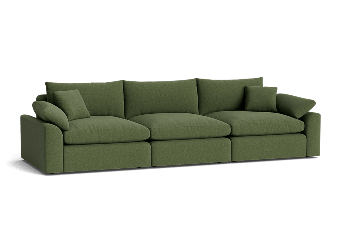 Cuddlemuffin Modular sofa  - Large - Linen - Grass Clippings - Green