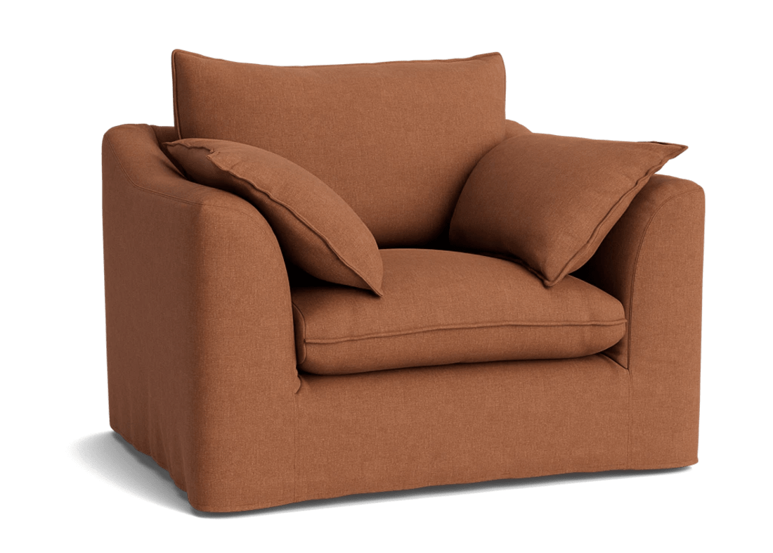 Sloafer Armchair - Armchair - Clever Linen - Cinnamon Bun