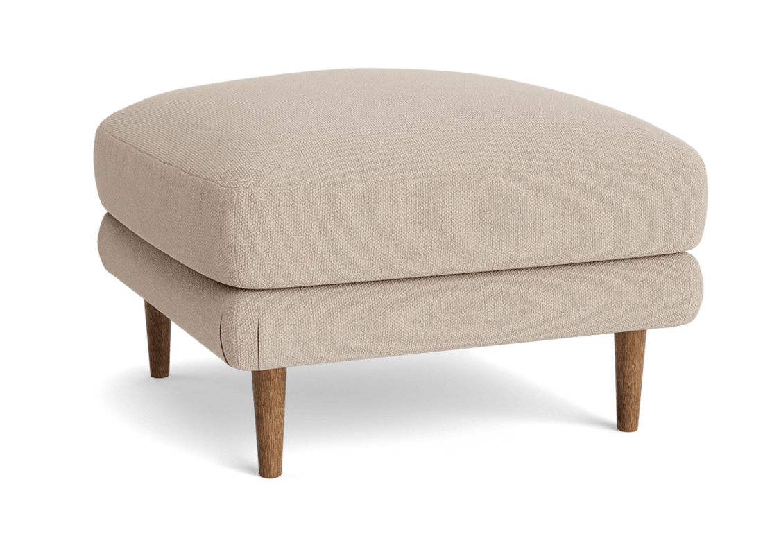 Sugarloaf Footstool - Square - Slubby - Tea Dunk - Beige - Leg No. 53