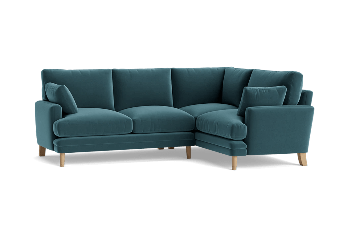 Squisharoo Corner Sofa - Large Right Hand - Clever Velvet - Sopping Seagrass