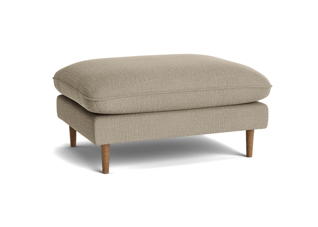 Slow Riser Footstool - Rectangle - Clever Laundered Linen - Rope Ladder
