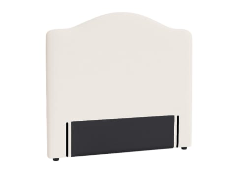 Double Luna Headboard in Frothy Milk Clever Slubby Cotton