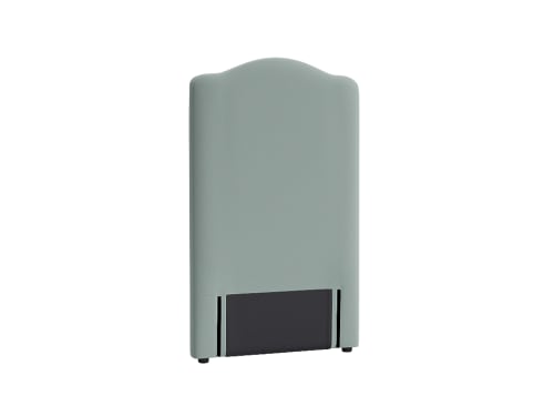 Single Tall Luna Headboard in Tin Man Clever Velvet