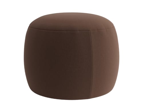 Little Cheese Footstool - Small Round - Clever Velvet - Coffee Drip