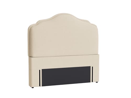 Sugar Puff Headboard - Double - Clever Slubby Linen - Sandy Shoe