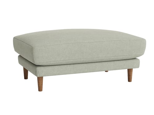 Dawdler Footstool - Rectangle - Clever Linen - Cactus Pear - Dark Oak Legs