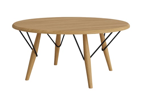 High Wire Coffee Table - Round - Warm Ash
