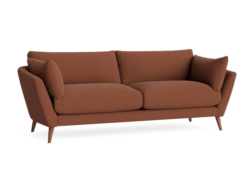 Groover Sofa - Extra Large - Slubby - Rusty Rake - Dark Oak Legs