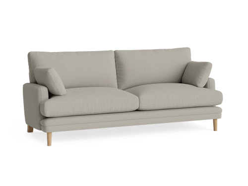 Squisharoo Sofa - Large - Boucle - Toast rack - Light Oak Legs