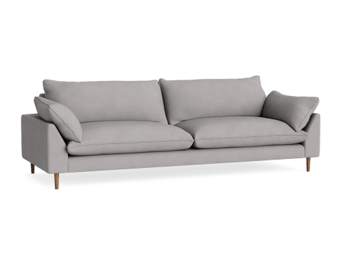 Slow Riser Sofa - Extra Large - Twill - Homing Pigeon - Dark Oak Legs