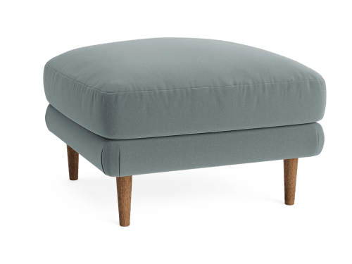 Sugarloaf Footstool - Square - Velvet - Flint Stone - Leg No. 52