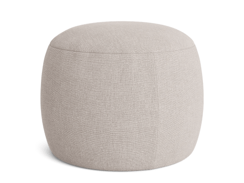 Little Cheese Footstool - Small Round - Linen - Summer Linen
