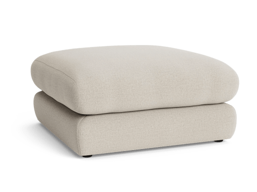 Wodge Footstool - Medium Square - House Fabric - Thatch
