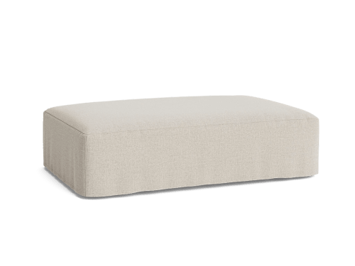 Bruges Footstool - Rectangle - House Fabric - Thatch - Light Oak Legs
