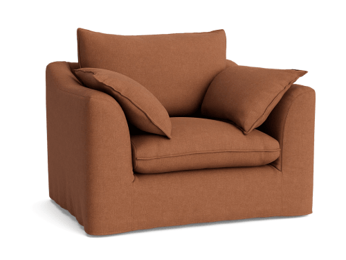 Sloafer Armchair - Armchair - Clever Linen - Cinnamon Bun