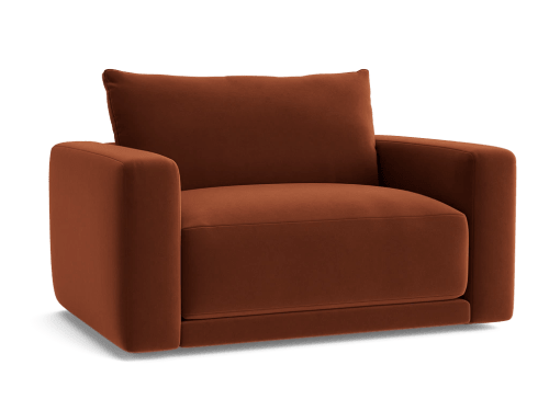 Little Softie Love Seat - Loveseat - Velvet - School Satchel - Brown