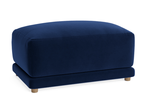 Little Softie Footstool - Rectangle - Velvet - Leaky Pen - Blue