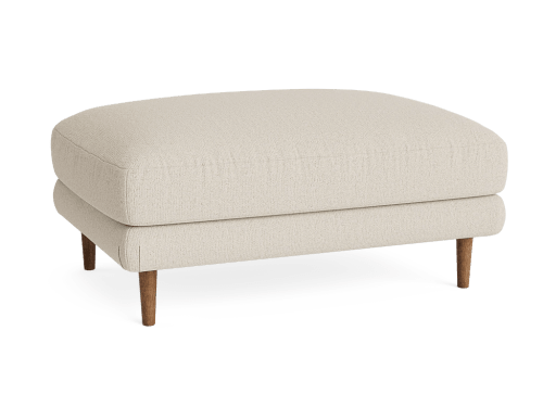 Sugarloaf Footstool - Rectangle - Boucle - Whipped Cream - White - Leg No. 5