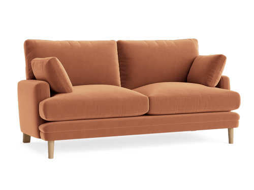 Squisharoo Sofa - Medium - Clever Velvet - Treacle Sponge - Light Oak Legs