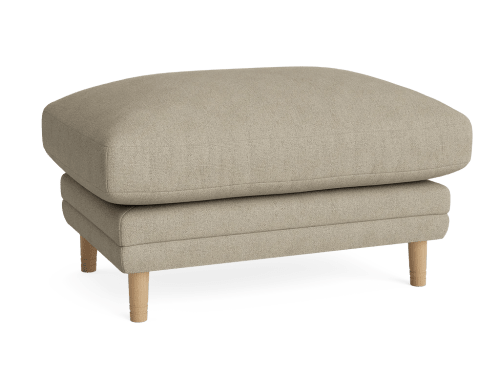 Squisharoo Footstool - Rectangle - Boucle - Seeded Sourdough - Light Oak Legs